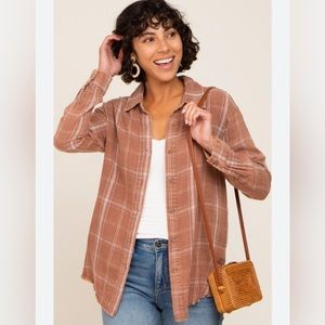Hem & Thread Raw Edge Button Down